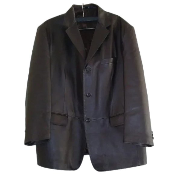 STAFFORD Genuine  Men's Versatile Jacket XL Color Brown 100% Leather - Picture 1 of 16